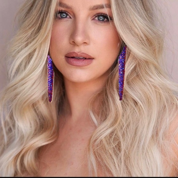 Dramatic & Dazzling Handmade Crystal Blue Bangle - Bracelet - Picture 12 of 16